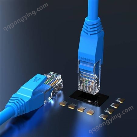 胜为电脑宽带超五类网线 蓝色无氧铜百兆cat5e非屏蔽网络跳线1米 LC-2010C
