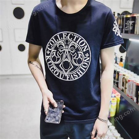 北京石景山廉价服装男式圆领短袖T恤夏季T恤500元一吨衣服