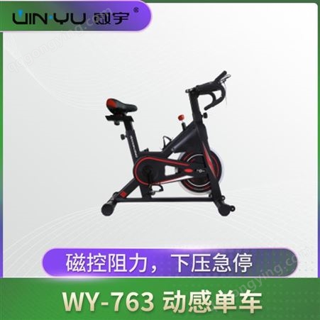 WY--763室内磁控动感单车 免维护健身房运动器材可家用