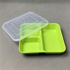 童乐迪多格送餐重复用学生餐盒快餐盒pp塑料五格食堂中小学生配送饭盒带盖