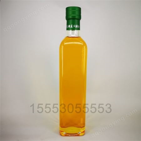 玻璃油瓶厂供应500ml麻油瓶 核桃油瓶 葵花籽油瓶 花椒油瓶 玻璃瓶可定做