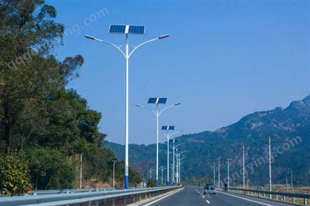 LED市电路灯 新农村建设20W30W6米8米双臂太阳能路灯杆厂家