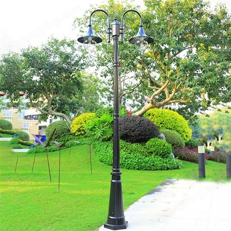 联球现代简约户外防水园林景观灯led双头高杆花园灯小区3米路灯创意个性别墅庭院灯