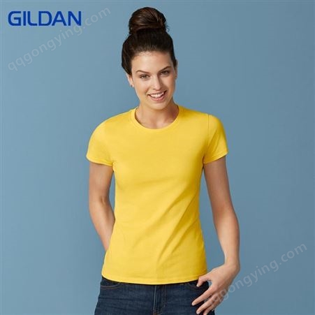 GILDAN76000杰丹吉尔丹180克纯棉圆领T恤 纯棉短袖广告衫厂家定制