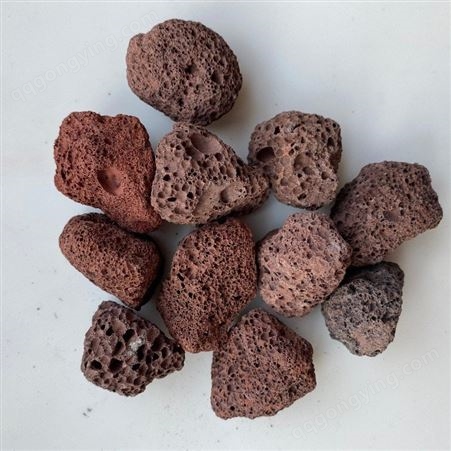 火山石精选厂家  多孔火山石  红色黑色火山石颗粒  量大优惠