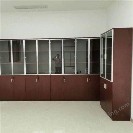 柜子定制 办公室茶水柜 现代推拉门储物柜 件柜矮柜木质办公柜