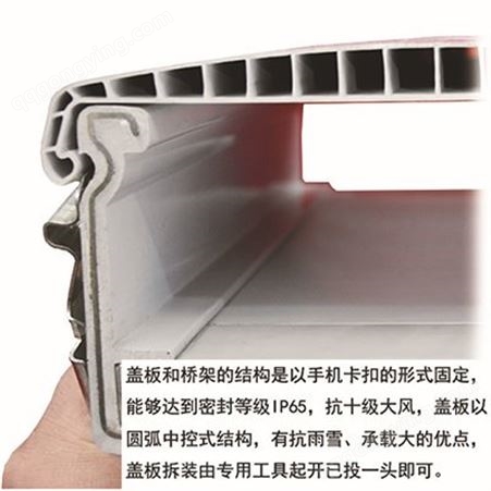 漳州大跨距桥架 电缆桥架 防火耐磨 材料轻便 新型高分子材料
