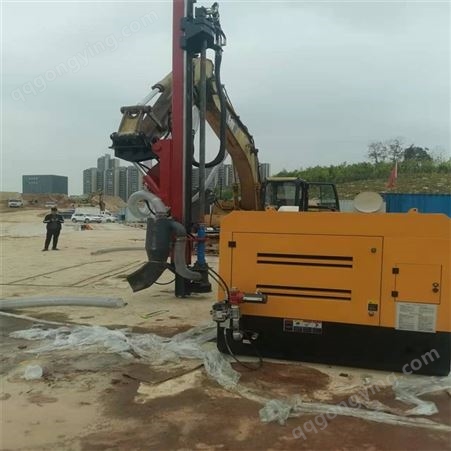 挖掘机改装打桩钻孔机 适合建筑工程快速打孔设备 挖改潜孔钻机