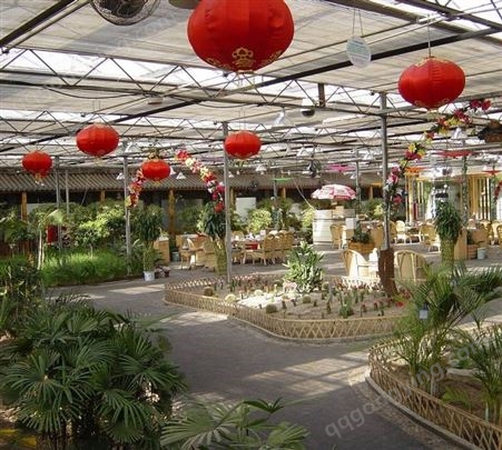 生态温室餐厅 连栋玻璃大棚 花卉种植设施