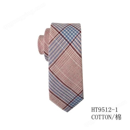 TONIVANI-554休闲领带 男士棉领带欧美 格子条纹清新时尚领带