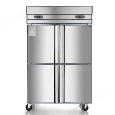hakinle四门冰柜展示 不锈钢材质 商用冷柜