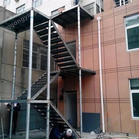 钢结构楼梯 钢架走廊 北京消防外跨爬梯制作厂家