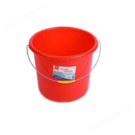 厂家供应 塑料桶 家用塑料水桶 加厚塑料红桶 手提水桶 logo定制水桶
