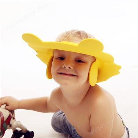 新品星星月亮儿童可调节洗头帽浴帽婴幼儿洗澡帽宝宝护耳洗发帽
