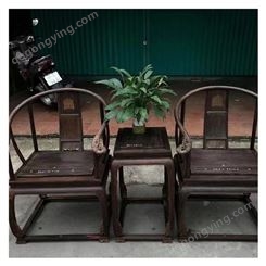 老挝红木家具供应 大红酸枝皇宫椅三件套 交织黄檀皇宫椅