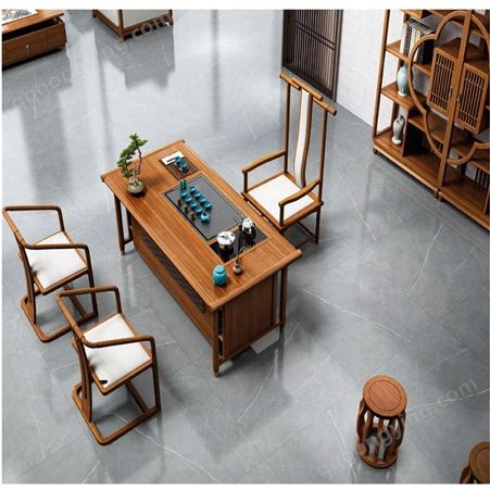 新中式实木胡桃木沙发 新中式实木家具 新中式家具班台 文件柜沙发组合