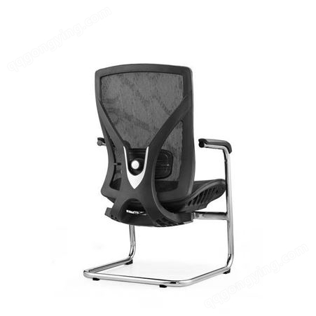 新枫格金属骨架办公椅弓形网布镂空坐板会议椅