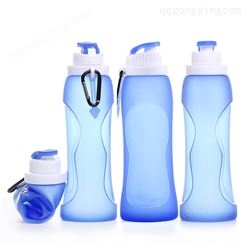 硅橡胶制品卡通创意广告礼品硅胶折叠水瓶 食品级硅胶可折叠水杯 广告礼品杯子定制logo