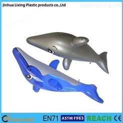 供应PVC充气水上动物 充气海豚 充气玩具 直销