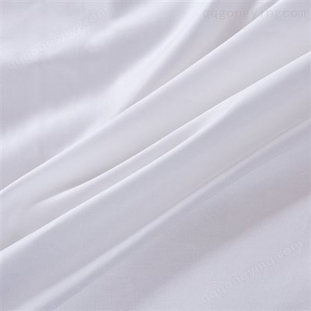 厂家批发美容院纯棉白色床单 定做logo贡缎平纹五星级酒店床单