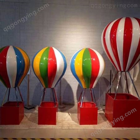 商场条纹玻璃钢美陈气球道具工厂厦门匠心远航雕塑